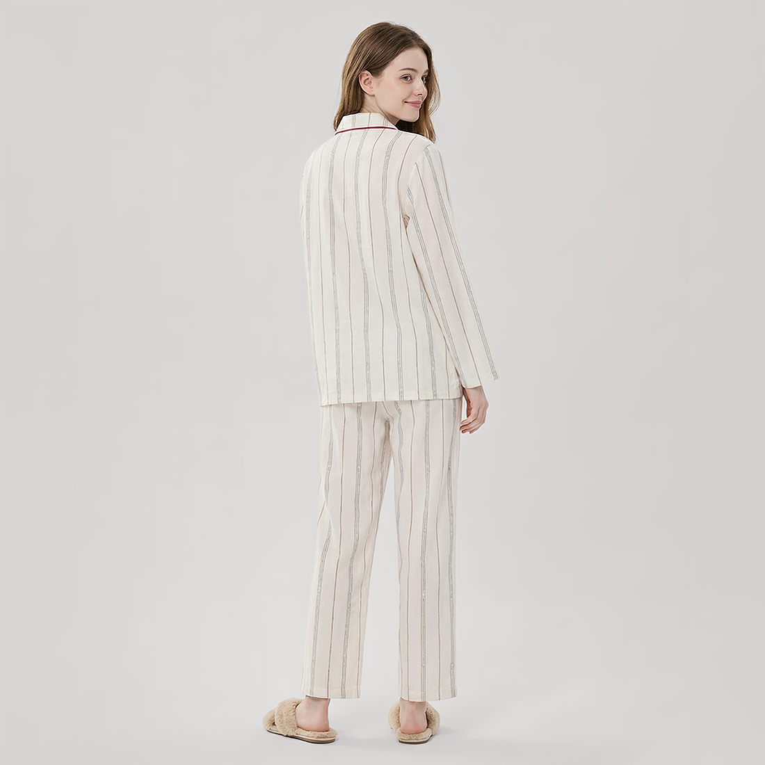 Women's Embroidered Cotton Pajama Set - Nomee