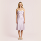 Silk back hollow suspender nightgown-Nomee