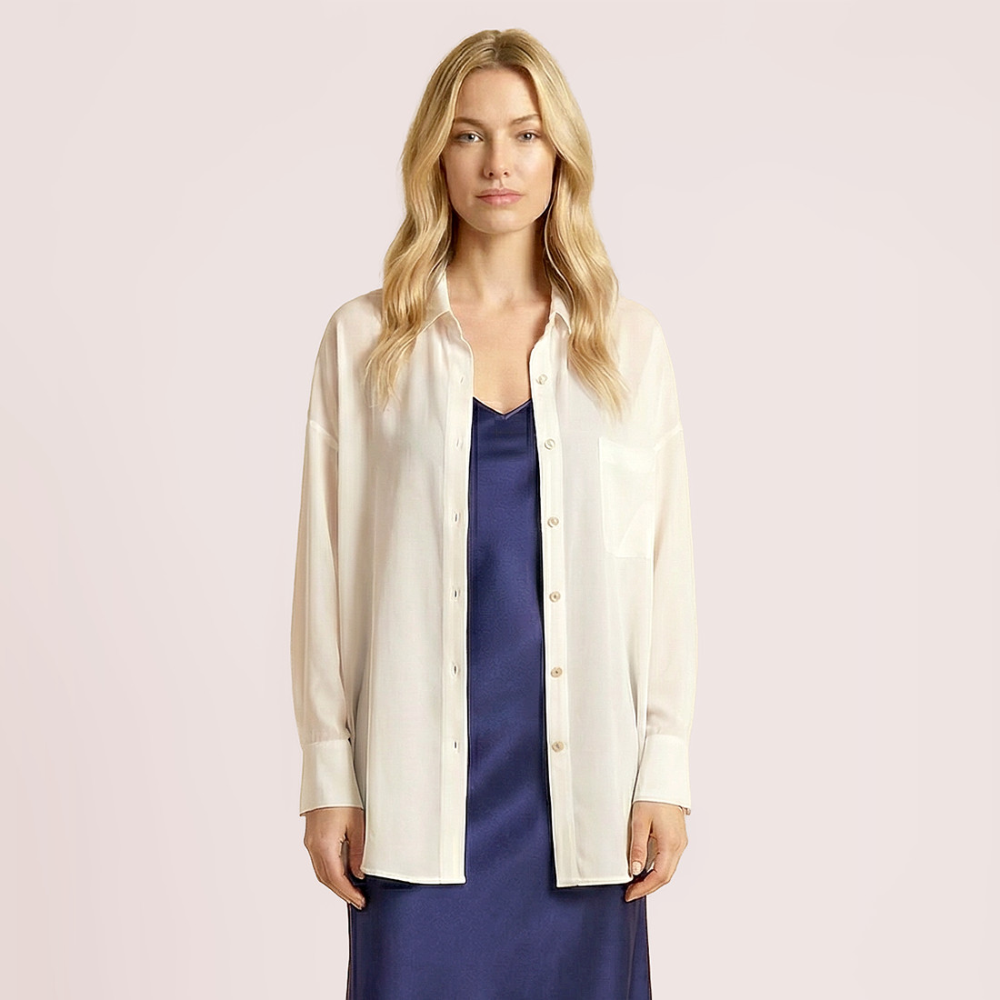 100% mulberry silk loose top jacket-Nomee
