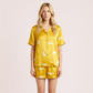 100% Mulberry Silk Home Casual Pajama Set-Nomee
