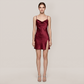 100% Mulberry Silk Backless Slit Cami Nightgown - Nomee