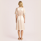 Tie up waist cinching short sleeved nightgown