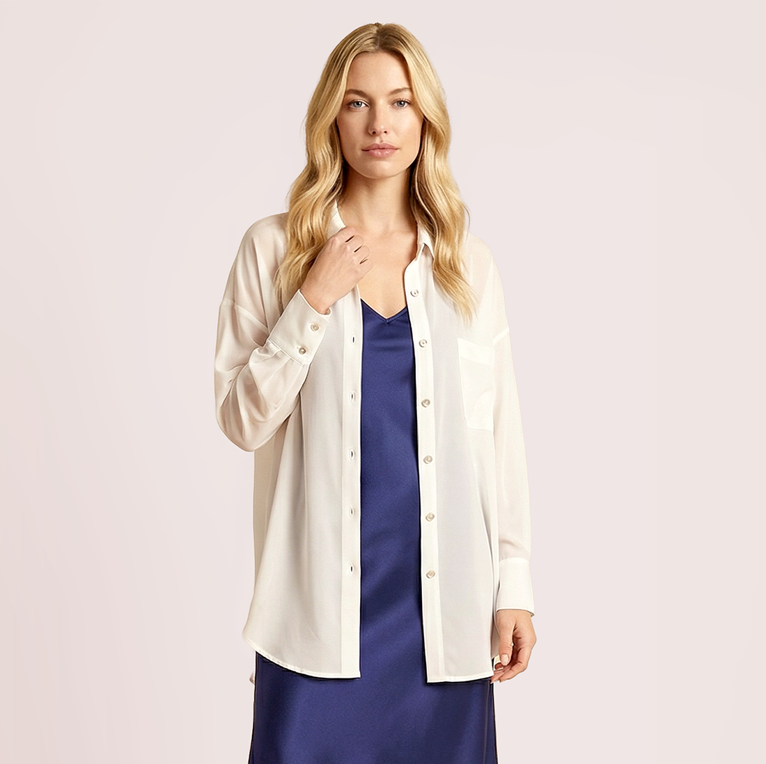 100% mulberry silk loose top jacket-Nomee