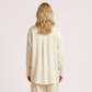 Silk V-neck long sleeved shirt-Nomee