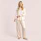 Fashion lace decorated silk sleepwear set-Nomee