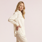 Silk V-neck long sleeved shirt-Nomee