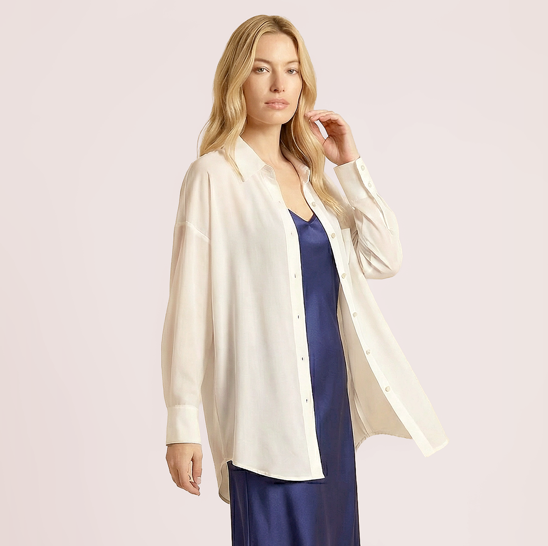 100% mulberry silk loose top jacket-Nomee