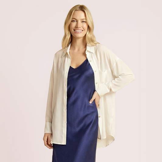 100% mulberry silk loose top jacket-Nomee