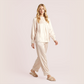 Fashion lace decorated silk sleepwear set-Nomee