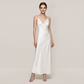 100% Mulberry Silk Lace Trim Cami Nightgown Set - Nomee