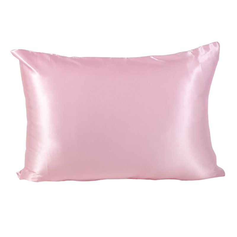 Wholesale zipper solid pillowcase double sided faux silk pillow cover-Nomee