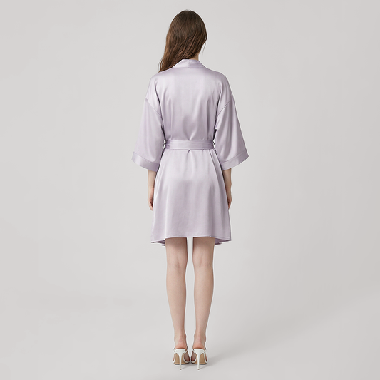 16 Momme Silk Robe - Lightweight Morning Robe for Women - Nomee