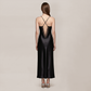 100% Mulberry Silk Lace Trim Cami Nightgown Set - Nomee