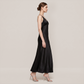 100% Mulberry Silk Lace Trim Cami Nightgown Set - Nomee