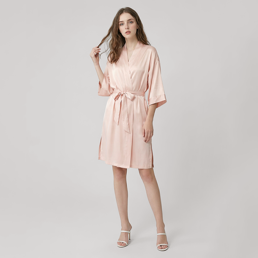 16 Momme Silk Robe - Lightweight Morning Robe for Women - Nomee
