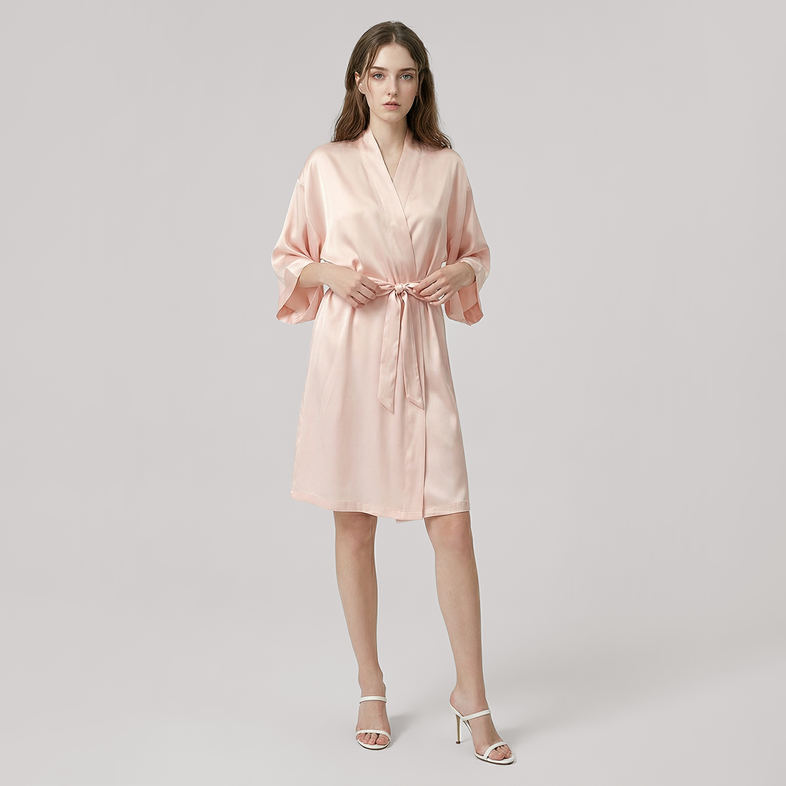 16 Momme Silk Robe - Lightweight Morning Robe for Women - Nomee