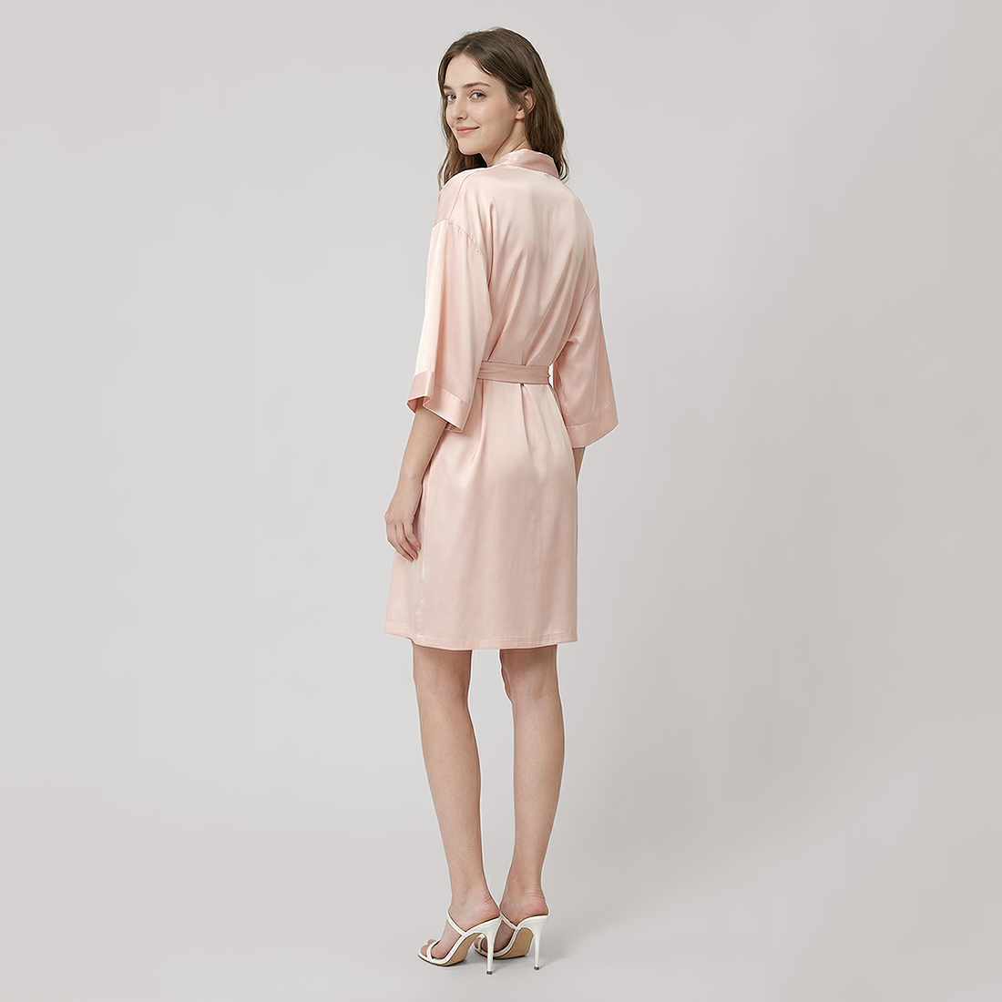 16 Momme Silk Robe - Lightweight Morning Robe for Women - Nomee