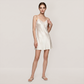 100% Mulberry Silk Lace Cami Short Nightgown - Nomee