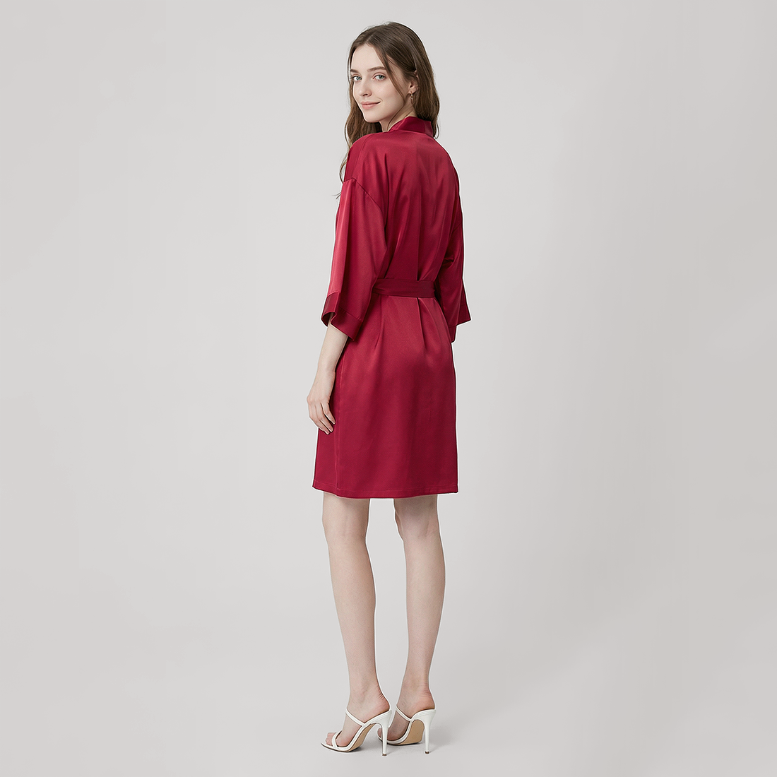 16 Momme Silk Robe - Lightweight Morning Robe for Women - Nomee