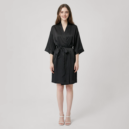16 Momme Silk Robe - Lightweight Morning Robe for Women - Nomee