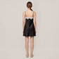 100% Mulberry Silk Lace Cami Short Nightgown - Nomee