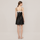 100% Mulberry Silk Lace Cami Short Nightgown - Nomee