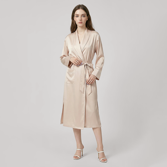 19 Momme Mulberry Silk Robe for Women - Premium Bathrobe - Nomee