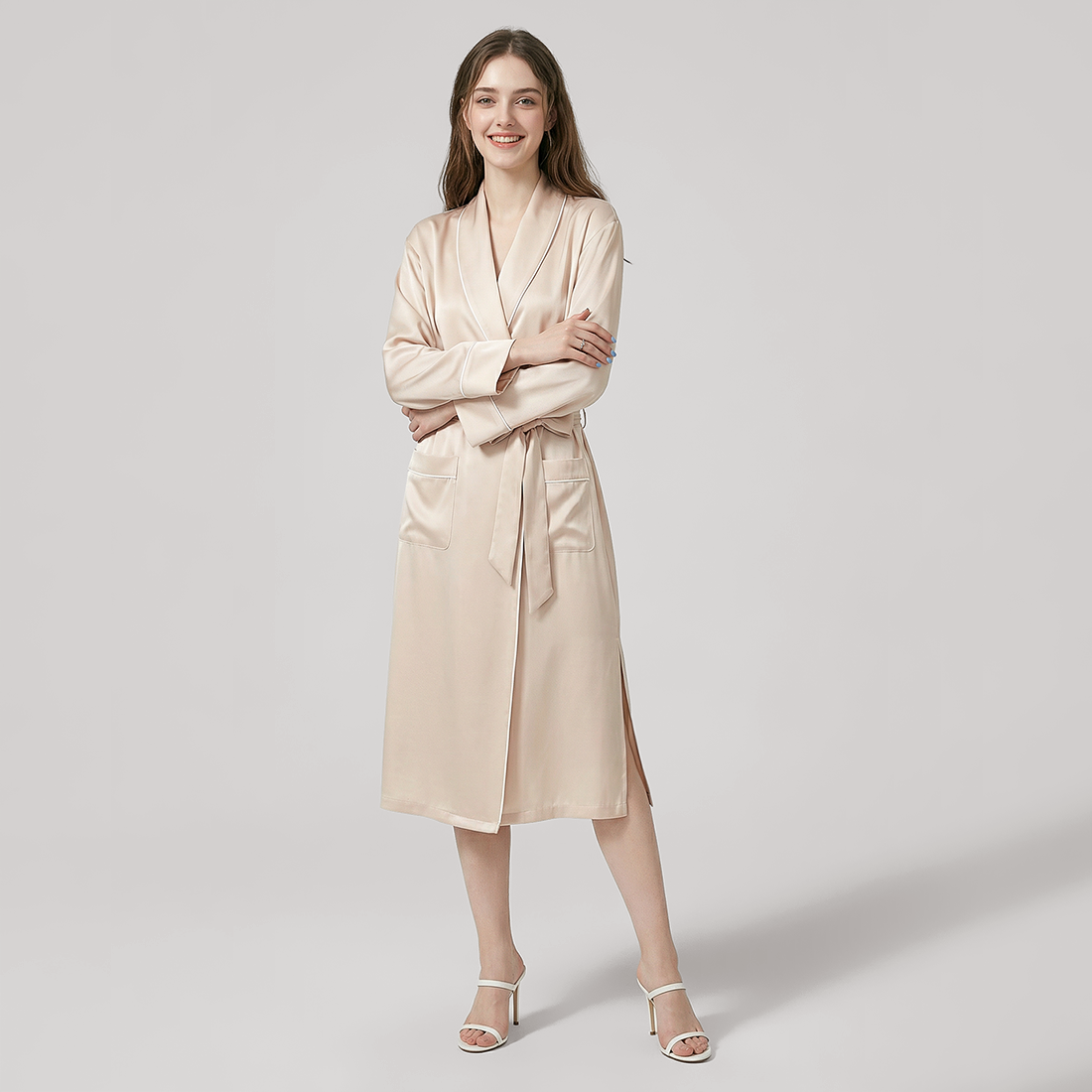 19 Momme Mulberry Silk Robe for Women - Premium Bathrobe - Nomee