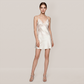 100% Mulberry Silk French Lace Backless Cami Nightgown - Nomee