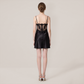 100% Mulberry Silk French Lace Backless Cami Nightgown - Nomee