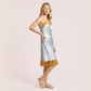 100% Mulberry Silk Lace Spliced Cami Slip Dress (19mm) - Nomee
