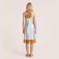 100% Mulberry Silk Lace Spliced Cami Slip Dress (19mm) - Nomee
