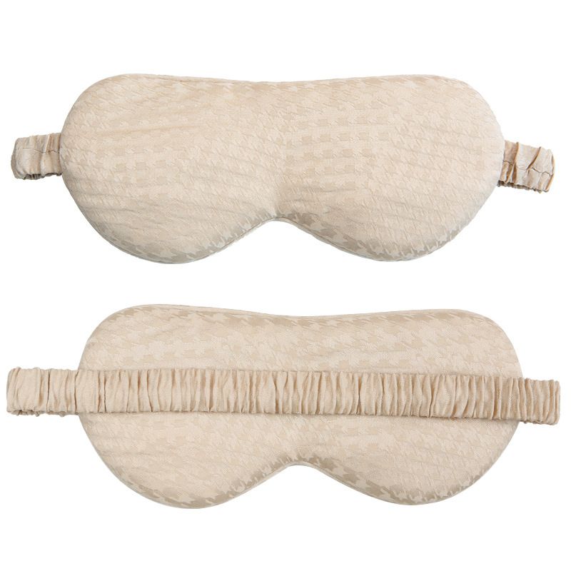 Wholesale double sided houndstooth silk sleep mask-Nomee