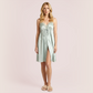 100% Mulberry Silk Lace Sleeping Long Dress-Nomee