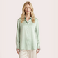 Silk V-neck long sleeved shirt-Nomee