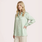 Silk V-neck long sleeved shirt-Nomee