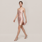 100% Mulberry Silk Backless Slit Cami Nightgown - Nomee