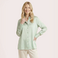 Silk V-neck long sleeved shirt-Nomee