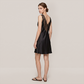 100% Mulberry Silk Lace V-Neck Sleeveless Short Nightgown - Nomee