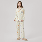 Women's Lyocell Tencel Cotton Pajama Set Long Sleeve Pants Loungewear - Nomee