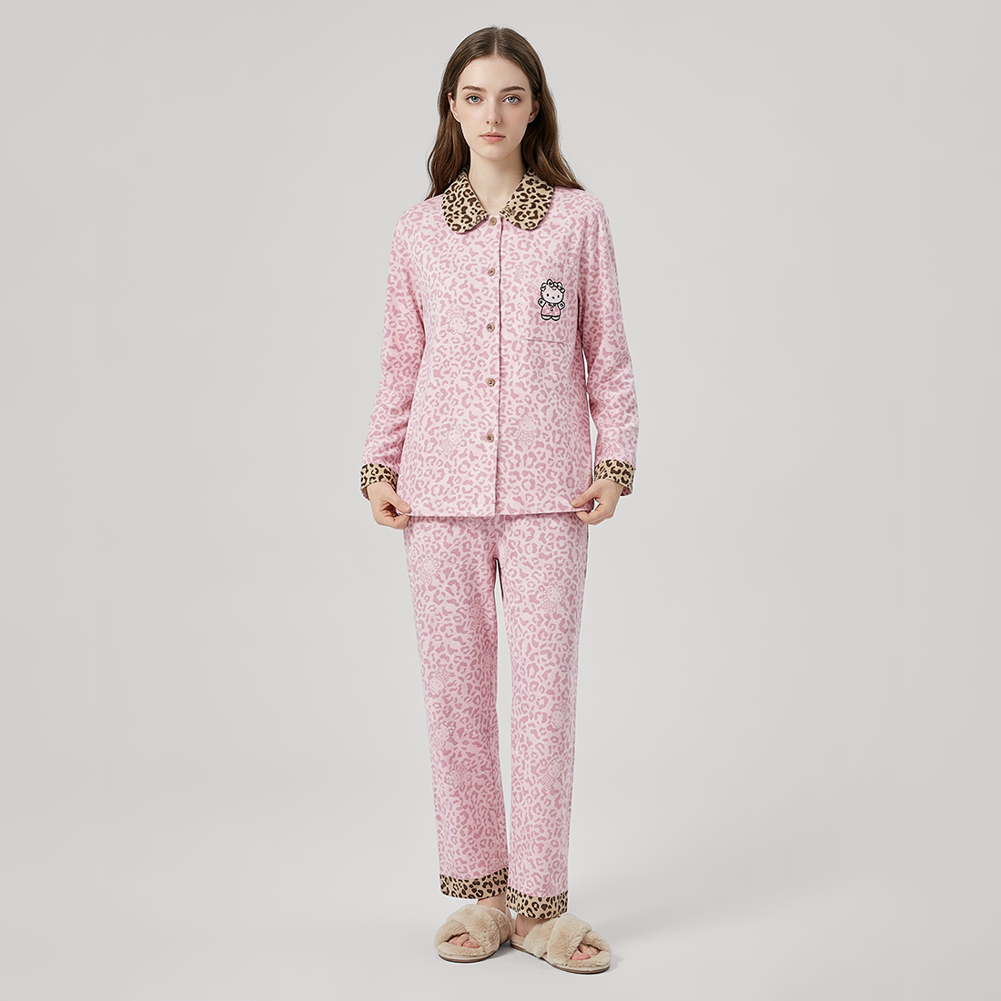 Women's Lyocell Tencel Cotton Pajama Set Long Sleeve Pants Loungewear - Nomee