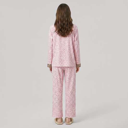 Women's Lyocell Tencel Cotton Pajama Set Long Sleeve Pants Loungewear - Nomee