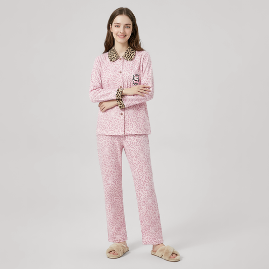 Women's Lyocell Tencel Cotton Pajama Set Long Sleeve Pants Loungewear - Nomee