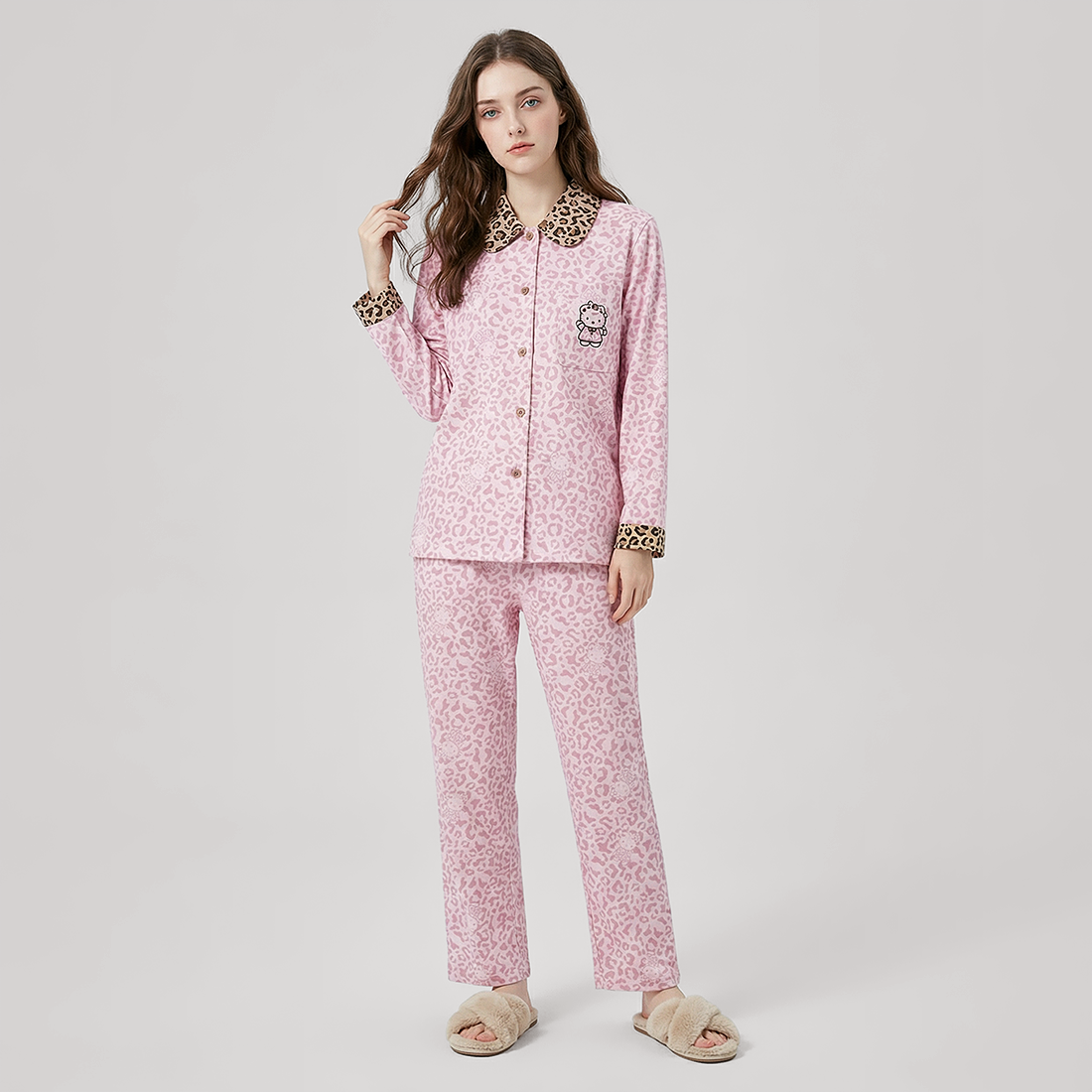 Women's Lyocell Tencel Cotton Pajama Set Long Sleeve Pants Loungewear - Nomee