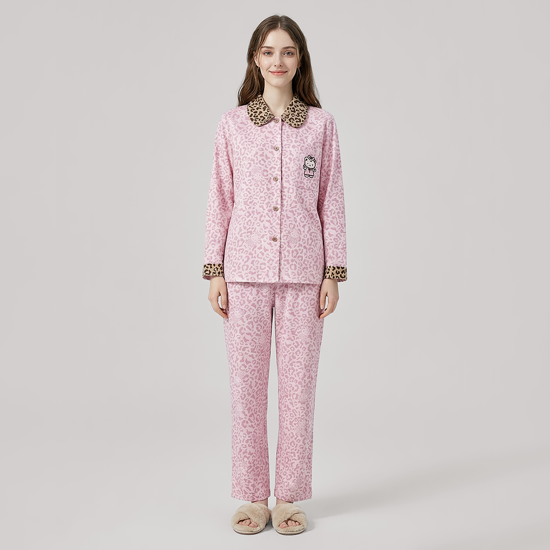 Women's Lyocell Tencel Cotton Pajama Set Long Sleeve Pants Loungewear - Nomee