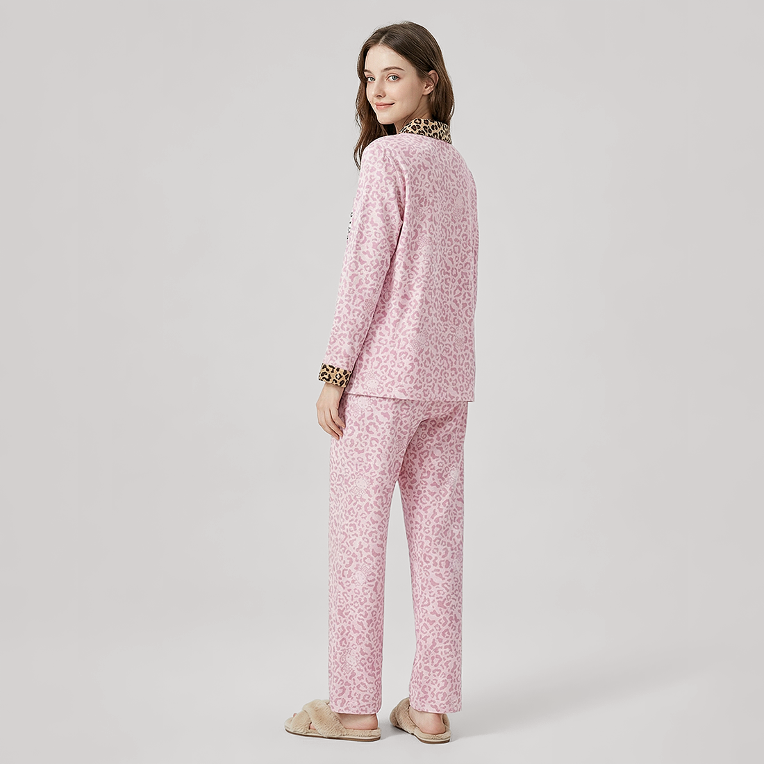 Women's Lyocell Tencel Cotton Pajama Set Long Sleeve Pants Loungewear - Nomee