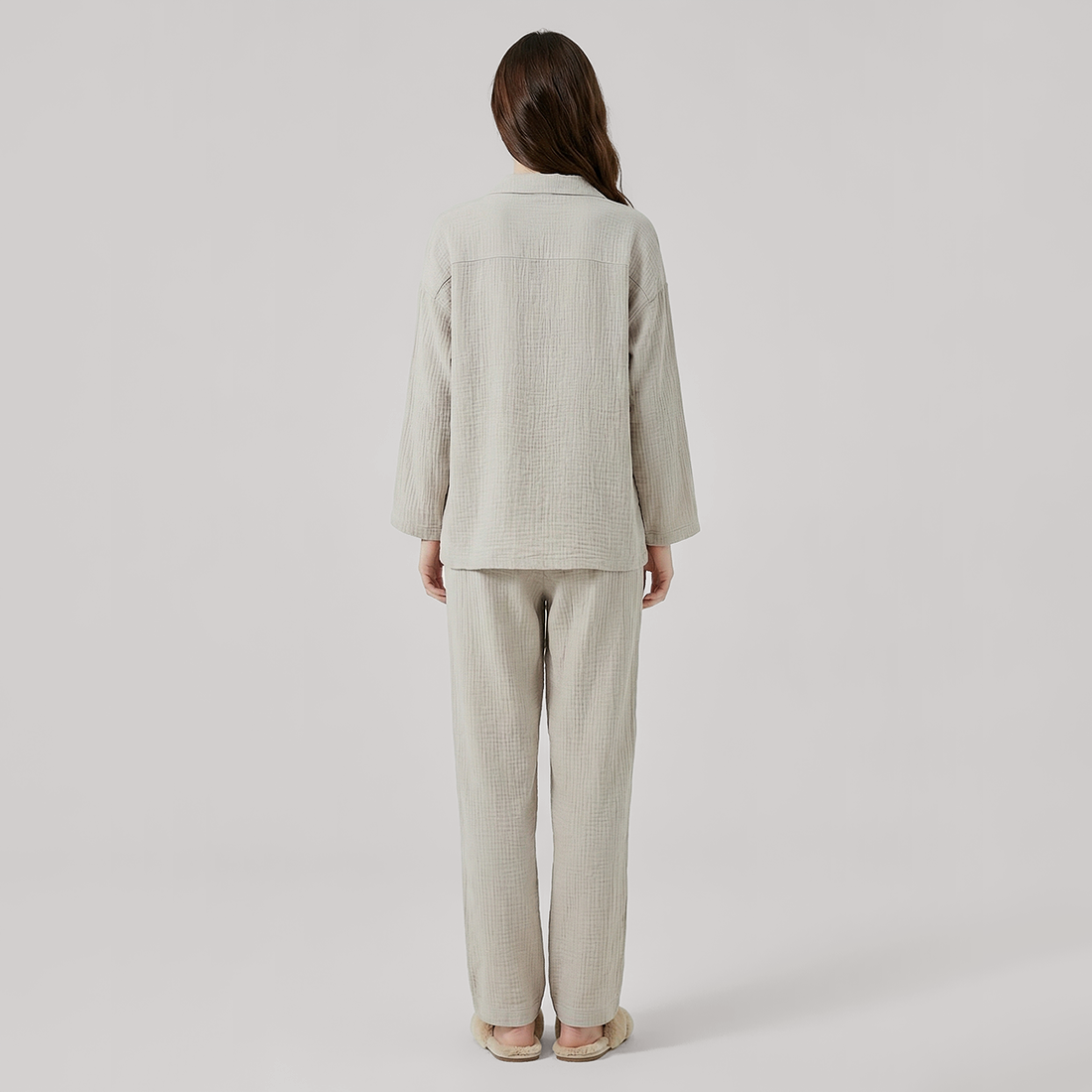 Nomee Guofeng Double-Layer Cotton Gauze Couple's Pajama Set - Nomee