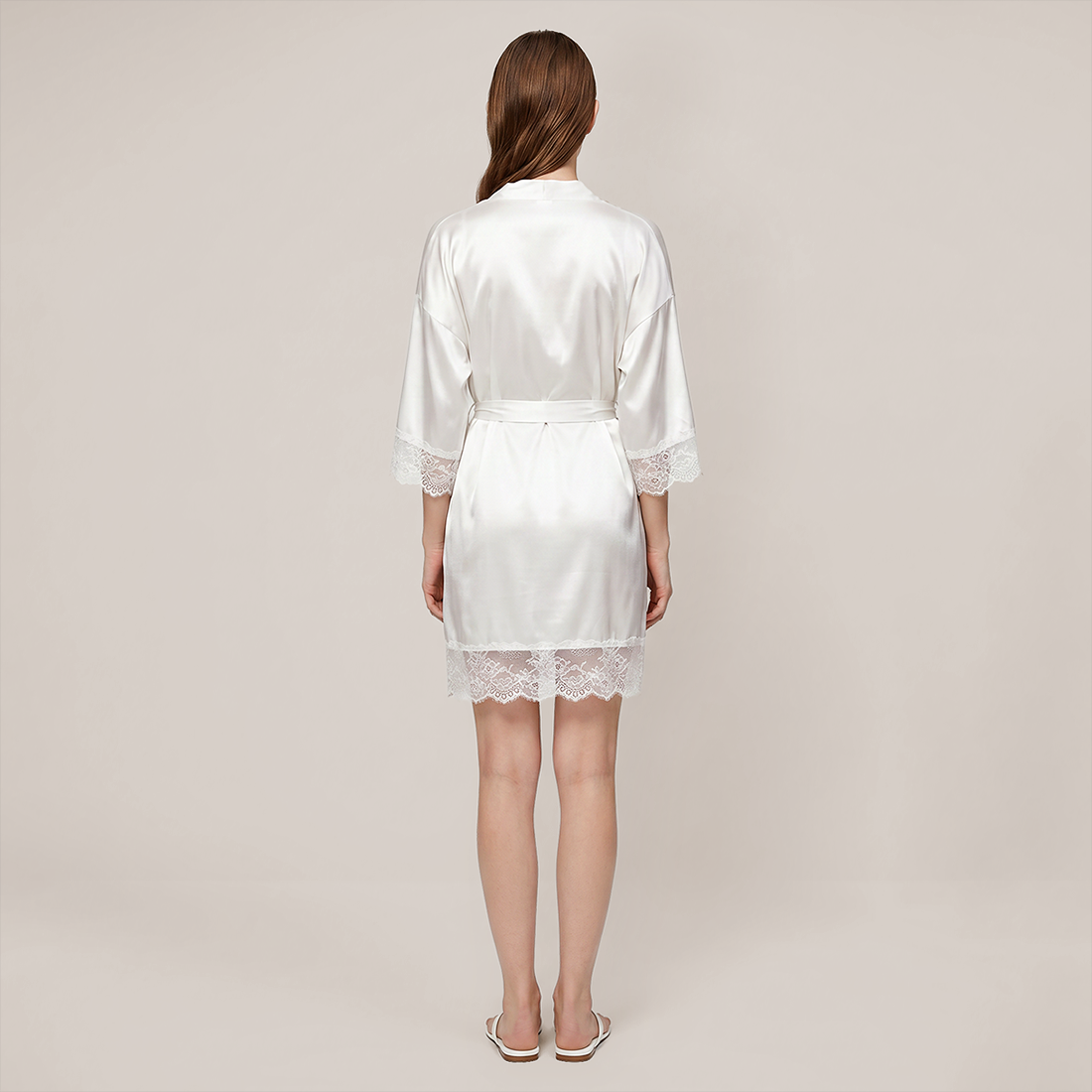 100% Mulberry Silk Cami Nightgown & Robe 2-Piece Set - Nomee
