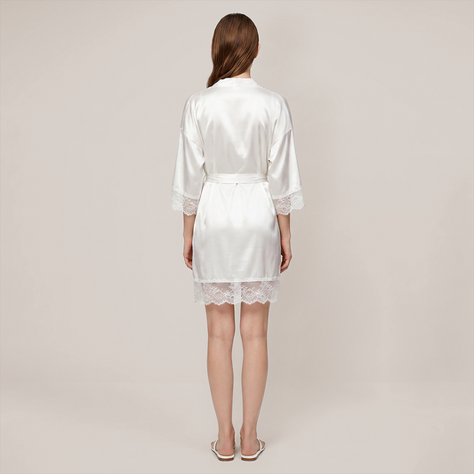100% Mulberry Silk Cami Nightgown & Robe 2-Piece Set - Nomee