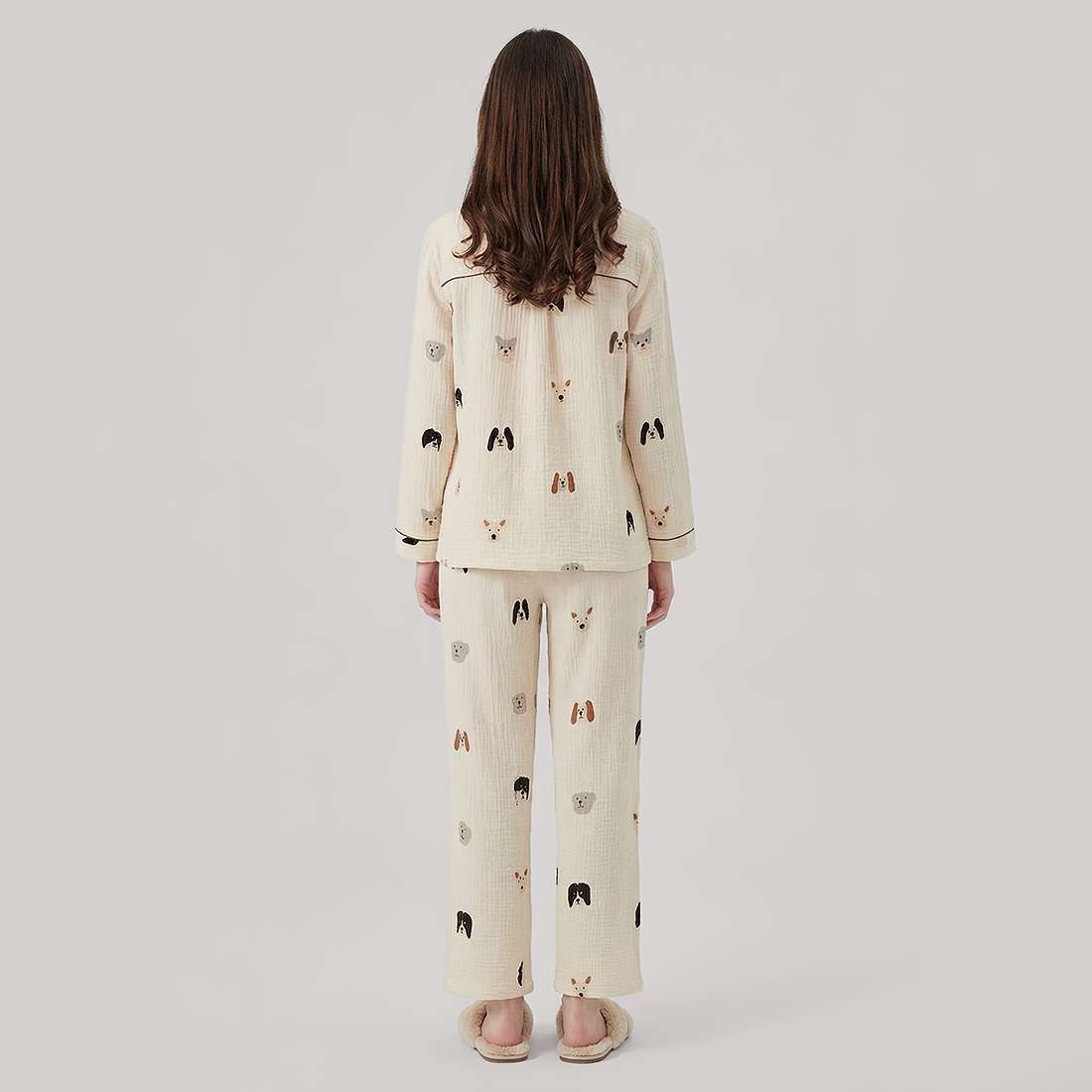 Nomee Guofeng Double-Layer Cotton Gauze Couple's Pajama Set - Nomee